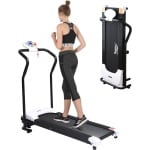 Opvouwbare elektrische loopband met LCD-scherm en 5 trainingsprogramma's voor thuis en kantoor