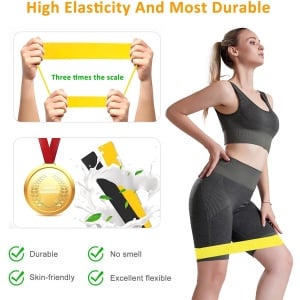 (Pakket van 5) Fitnesstrainingsriemen met hoge intensiteitsweerstandsringen, geschikt voor krachttraining, fitness, fysiotherapie, spiertraining en gewichtsverlies.