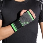Pols brace band | Beschermer | Sport | Krachttraining & Fitness & Yoga | Ondersteuning | Verstelbaar | Universeel | Zwart/Groen