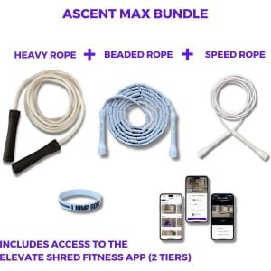 Professionele Springtouw Set Met Workout App (WIT) - Elevate Rope - 3 x Verstelbare Jump Rope - Springtouwen voor Volwassenen - Speed, Beaded, Heavy Rope - Cardio, Kracht & Trucs - Binnen & Buiten - Springtouw Bundel