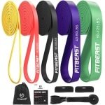 Pull Up Assist Bands Set - Weerstandsbanden met 5 Niveaus voor Krachttraining, Yoga en CrossFit