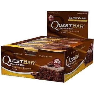 Quest Nutrition Quest Bar - Eiwitreep - 1 doos (12 eiwitrepen) - Chocolade Brownie