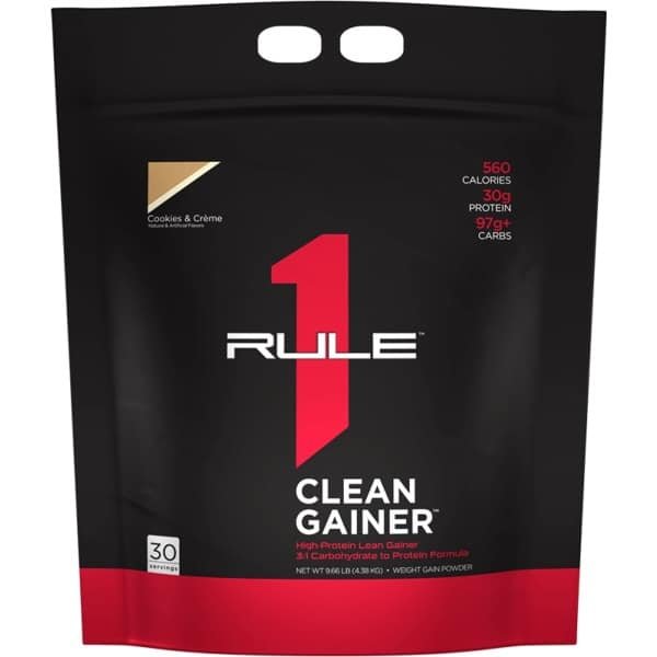 Rule1 R1 Clean Gainer (9,6lbs) Cookies & Creme - Gewichtstoename - Zonder Creatine