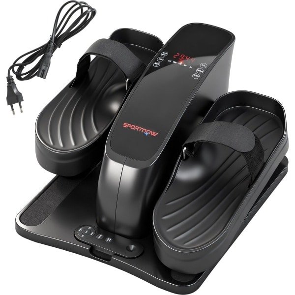 SPORTNOW Mini Crosstrainer Staal, ABS 42L x 40,5B x 26,5H cm Zwart