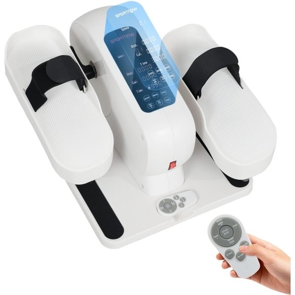 SPORTNOW Mini Crosstrainer Staal, ABS 45L x 42B x 26H cm Wit