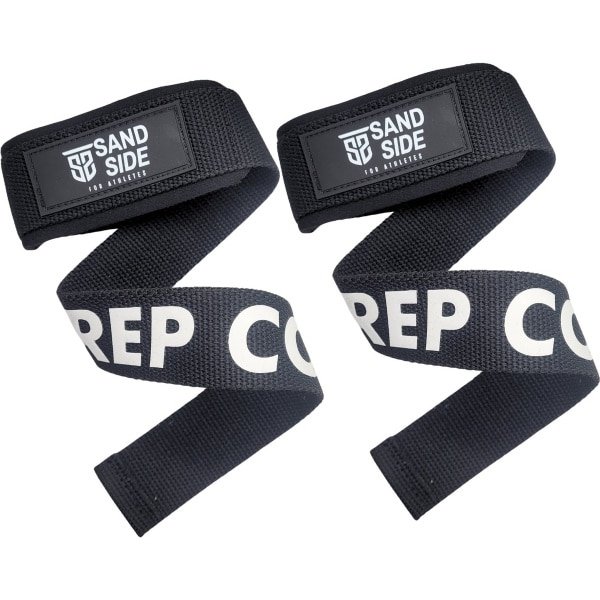 Sandside Lifting Straps 2.0 - Deadlift Straps - Lifting Grips voor Powerlifting en Krachttraining - Zwart