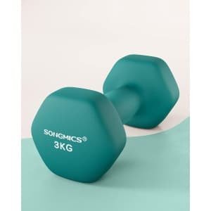 Set van 2 korte hexagon halters met neopreen coating voor krachttraining thuis - SONGMICS Dumbbell