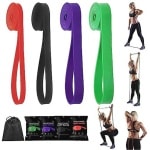 Set van 4 Weerstand Bands voor Krachttraining en Fysiotherapie