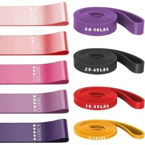 Set van 9 Weerstandsbanden voor Thuis Fitness - Ideaal voor Krachttraining en Pilates