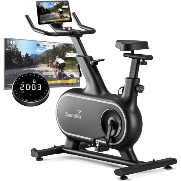 Skandika Hometrainer Cykling P12-H Connected - 32 weerstandsniveaus - Traagheid 12 kg