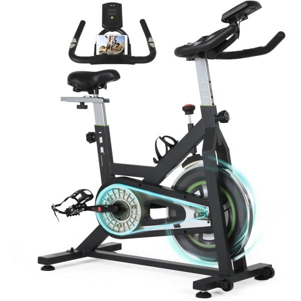 Spinningfiets voor Thuis met Stil Systeem en Verstelbare Zadel en Stuur