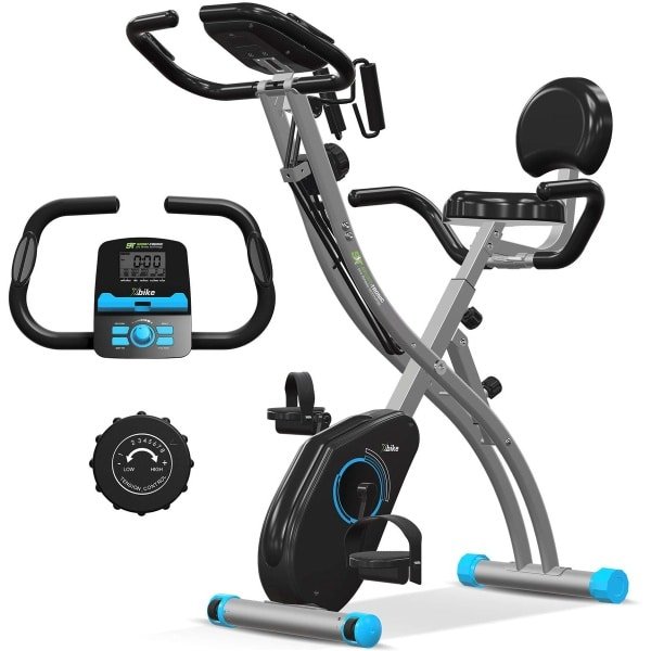 SportTronic X6 Hometrainer - Inklapbare fitnessfiets - Blauw/Zwart