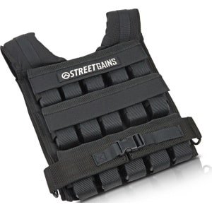 StreetGains® Gewichtsvest 30KG - Trainingsvest - Weight Vest - Verstelbaar & Comfortabel - Slijtvaste 1000D Cordura Stof - Smalle Schouderbanden voor Meer Bewegingsvrijheid - Inclusief Gewichten - Voor Calisthenics & Krachttraining