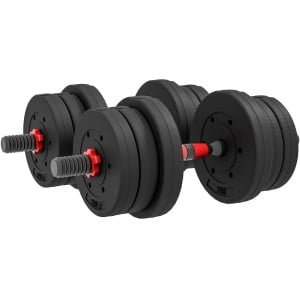 TRUUSK 2-in-1 Dumbbell & Barbell Set - Verstelbaar tot 20 kg - Professionele Krachttraining - Thuisfitness - Gewichtheffen -