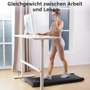 Treadmill 2-in-1 Walking Pad met Afstandsbediening - 2.5 HP - 1-6 km/u - Stil & Compact Loopband voor Thuis en Kantoor - LED Display - Onder-Bureau Walking Machine - Altameubel