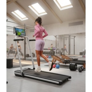 Treadmill 3-in-1 Inklapbaar - 12 km/u, 2,5 PK Motor, Compact & Draagbaar, LED-Display, AI-Coaching via App, 5-Laags Schokabsorberend Loopvlak, Opvouwbare Loopband voor Thuis en Onder Bureau - Altameubel