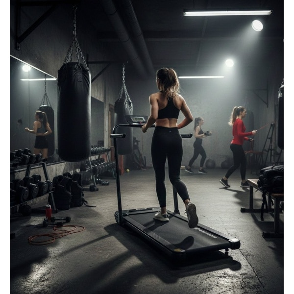 Treadmill 3-in-1 Inklapbaar - 12 km/u, 2,5 PK Motor, Compact & Draagbaar, LED-Display, AI-Coaching via App, Schokabsorberend Loopvlak, Opvouwbare Loopband voor Thuis en Werkplek - Altameubel