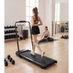 Treadmill 3-in-1 Opvouwbare Loopband met Leuning - 12 km/u - 4% Helling - Walking Pad voor Thuis & Kantoor - LED-Display, Schokdemping, Afstandsbediening - Compact & Stil - Altameubel