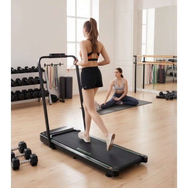Treadmill 3-in-1 Opvouwbare Loopband met Leuning - 12 km/u - 4% Helling - Walking Pad voor Thuis & Kantoor - LED-Display, Schokdemping, Afstandsbediening - Compact & Stil - Altameubel