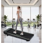 Treadmill Compact 3-in-1 Walking Pad Klapbaar - 6 km/h, Handmatige Hellingshoek 0-4%, LED-Display met Afstandsbediening, Antislip Schokabsorberend Loopvlak, Draagbare Loopband voor Thuis en Kantoor - Altameubel