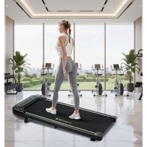 Treadmill Compact 3-in-1 Walking Pad Klapbaar - 6 km/h, Handmatige Hellingshoek 0-4%, LED-Display met Afstandsbediening, Antislip Schokabsorberend Loopvlak, Draagbare Loopband voor Thuis en Kantoor - Altameubel