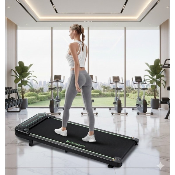Treadmill Compact 3-in-1 Walking Pad Klapbaar - 6 km/h, Handmatige Hellingshoek 0-4%, LED-Display met Afstandsbediening, Antislip Schokabsorberend Loopvlak, Draagbare Loopband voor Thuis en Kantoor - Altameubel