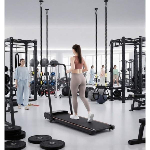 Treadmill Incline Elektrisch 12 km/h - Inklapbare Loopband met 6% Hellingshoek, 1400 W Borstelloze Motor, Superbreed Loopvlak, LCD-Display, Lichtgewicht & Draagbare Loopband voor Thuis en Kantoor - Altameubel