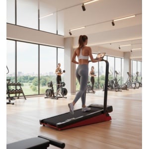 Treadmill voor Thuis met 15% Helling, Inklapbare Loopband met Drievoudige Demping, LED-Display en Afstandsbediening - Max. Belastbaar 136 kg - Altameubel