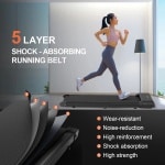 TrendWave Loopband - Underdesk Loopband 1-10 km/u met Afstandsbediening - Opvouwbare Loopband voor Thuis Wandelen Kantoor (130 kg)