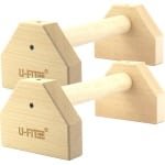 U Fit One Parallettes 30cm Push up Bars - Calisthenics - Push up grips - parallettes hout - Opdruksteunen - Opdruk steunen - Opdrukken - Dip bars - Fitness - Crossfit