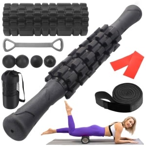 Unyqoos® Complete set voor spierontspanning en krachttraining met massageballen en weerstandsbanden