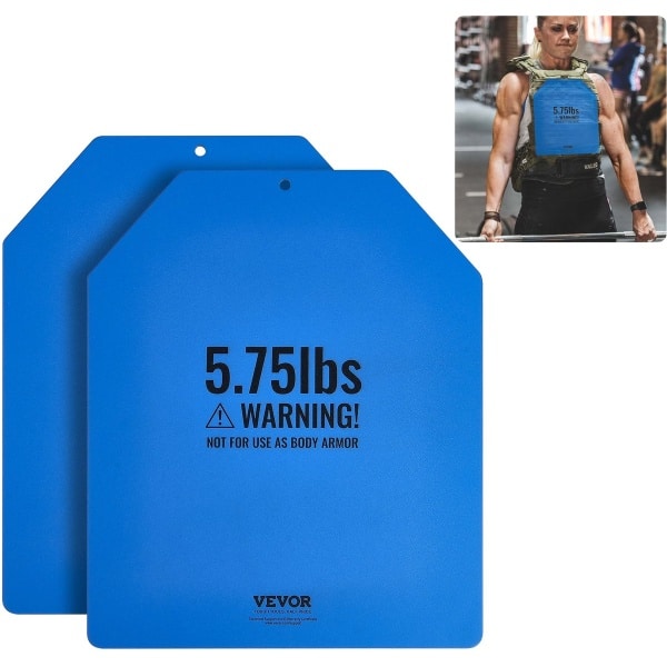 VEVOR Gewichtsvestplaten Krachttraining Hardlooptraining 2,6kgx2 Halterschijven