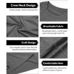 VIMOSE 3 Stukken Sport T-Shirt Heren - Sportkleding Man - Fitnesskleding - Jongens Kleding voor Fitness, CrossFit & Gym -Grijs/Zwart-XL