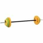 Verstelbaar Halterset - Dumbbell 20 KG - Antislipgreep - 2 x 5 kg, 2 x 2,5 kg, 2 x 1,5 kg Schijven - 1 x 2 kg Halterstang - Thuisgym Oplossing - Krachttraining - Oranje+Groen+Geel
