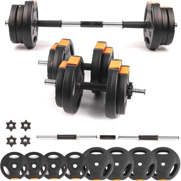 Verstelbare 2-in-1 Halterset voor Spier- en Krachttraining - Maximaal Gewicht 15 kg