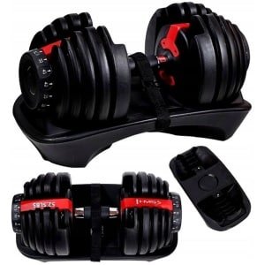 Verstelbare Dumbbell HMS SR52 tot 23,3 kg - Krachttraining Thuis