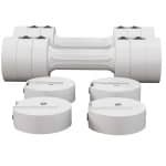 Verstelbare Dumbbell - Halter 2 x 2,5 kg (2,2 / 3,6 / 5 kg) - Set van 2 - Gewichten Set - Halterset - Dumbbell Set - Krachttraining - Fitness - Gym - Geschikt voor Thuis en Sportschool - Wit