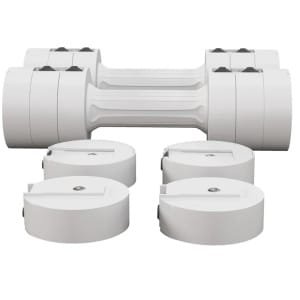 Verstelbare Dumbbell - Halter 2 x 2,5 kg (2,2 / 3,6 / 5 kg) - Set van 2 - Gewichten Set - Halterset - Dumbbell Set - Krachttraining - Fitness - Gym - Geschikt voor Thuis en Sportschool - Wit