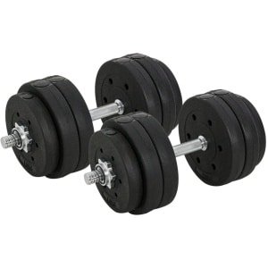 Verstelbare Dumbbells 30 KG - Dumbbell - 4kg t/m 30kg - Gewichten Set met Schijven - Halterset - Dumbbell Set - Krachttraining - Fitness - Gym - Geschikt voor Beginners en Professionals - Zwart