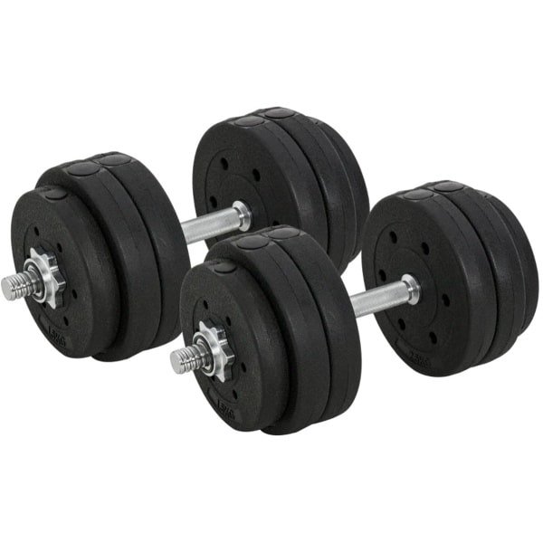 Verstelbare Dumbbells 30 KG - Dumbbell - 4kg t/m 30kg - Gewichten Set met Schijven - Halterset - Dumbbell Set - Krachttraining - Fitness - Gym - Geschikt voor Beginners en Professionals - Zwart