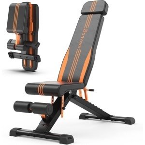 Verstelbare Weerstandbank voor Thuis - Opvouwbare Fitnessbank met Verlengde Rugleuning van 85 cm voor Krachttraining