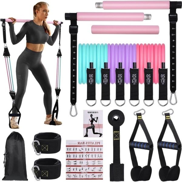 Verstelbare Weerstandsbanden voor Pilates Barset - Thuis Gym Yoga Stretch Krachttraining Fitness