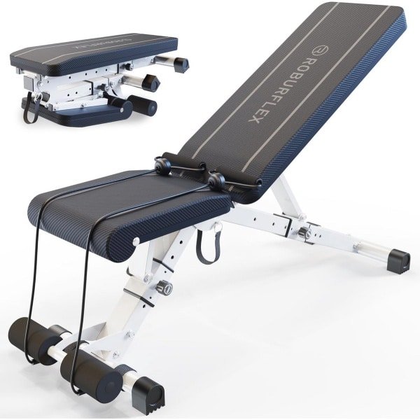 Verstelbare en Opvouwbare Trainingsbank voor Thuisgym - Gewichten Heffen en Krachttraining - 8 Posities - 317,8 kg Laadcapaciteit