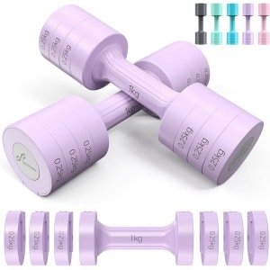 Verstelbare halters handgewichten set 0,9-2,2 kg elk/1,8-4,5 kg paar voor krachttraining en workouts thuis