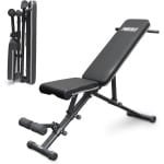 Verstelbare opvouwbare halterbank voor krachttraining