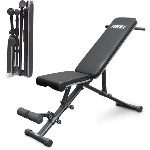 Verstelbare opvouwbare halterbank voor krachttraining