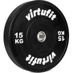 VirtuFit Bumper Plate - 50 mm - 15 kg - Olympische Halterschijf van Rubber - Duurzaam Materiaal - Schokabsorberende Bumper Plates - CrossFit & Krachttraining