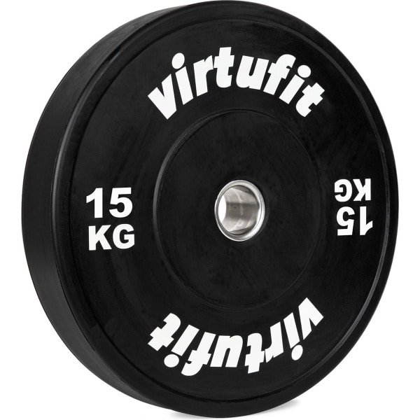 VirtuFit Bumper Plate - 50 mm - 15 kg - Olympische Halterschijf van Rubber - Duurzaam Materiaal - Schokabsorberende Bumper Plates - CrossFit & Krachttraining