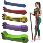 Weerstandsband voor Fitness met 5 Weerstandsniveaus - Ideaal voor Pull-ups, Powerlifting, Pilates, Yoga, Crossfit en Spieropbouw