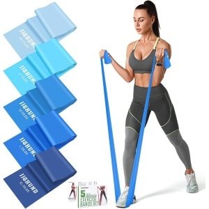 Weerstandsbanden Set voor Thuis Gym - 5 Niveaus voor Krachttraining, Pilates en Yoga
